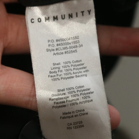 COMMUNITY Parka Aritzia Anion  Faux Fur-lined Hooded Winter Coat Black - Picture 5 of 10